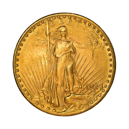 33.43 гр. Инвестиционна Монета 20 Американски Долара Двоен Орел Saint- Gaudens 1907-1933