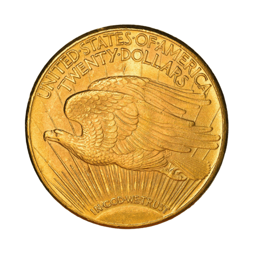 20 Американски Долара Двоен Орел Saint- Gaudens 1907- 1933 Инвестиционна Монета 33.43 гр.