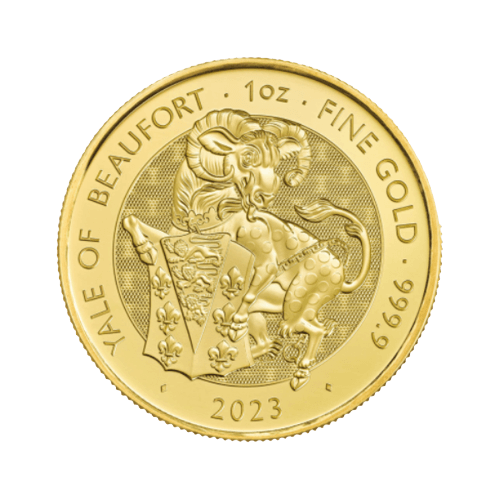 31.1 гр. Златна Монета Зверовете на Тюдорите Козелът от Бофорт 2023