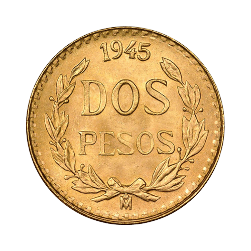 Златна Монета 2 Мексикански Песо 1919-1948 1.67 гр.