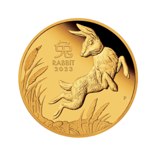 31.1 гр. Златна Монета Австралийски Лунар Заек 2023