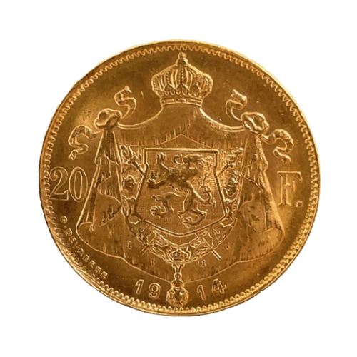 20 Златни Франка Албърт I Белгия 1914