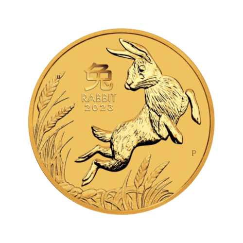 1.55 гр. Златна Монета Австралийски Лунар Заек 2023