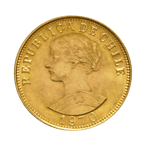 Златна Монета 50 Чилийски Песо Либърти 1826-1980 10.17 гр.
