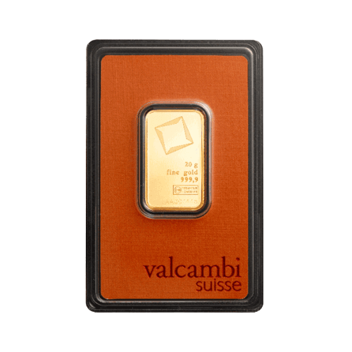 златно кюлче 20 гр. Valcambi