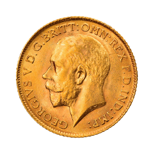 Златна Монета 1/2 Британски Суверен 3.99 гр. Джордж V 1911-1915