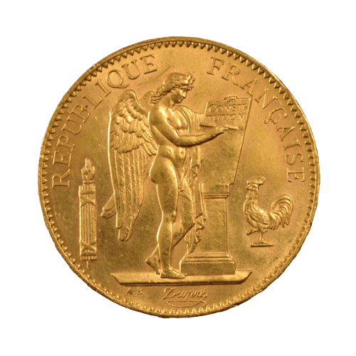 Златна Монета 100 Френски Франка Гениус 1871-1913 32.26 гр.