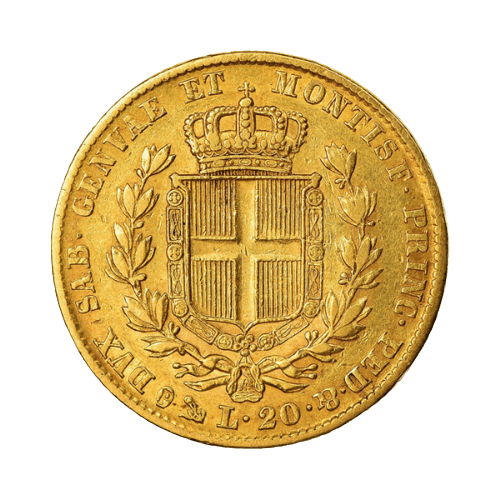 20 Златни Лири Карло Алберто Сардиния 1831-1849