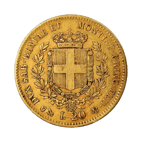 20 Златни Лири Виторио Емануеле II Сардиния 1850-1861