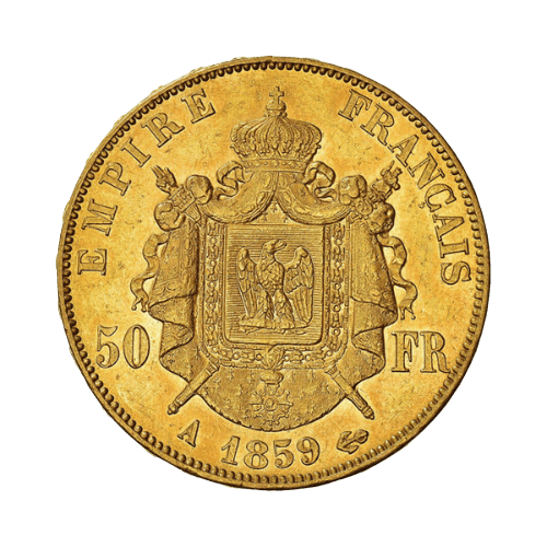 50 Златни Франка Наполеон III 1855-1860