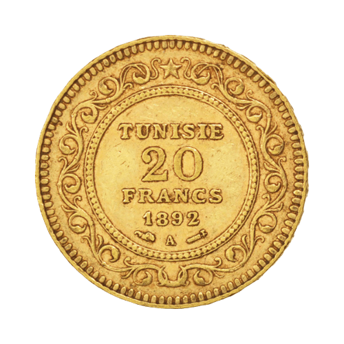 20 Златни Франка Тунис Али III Бей 1891-1902