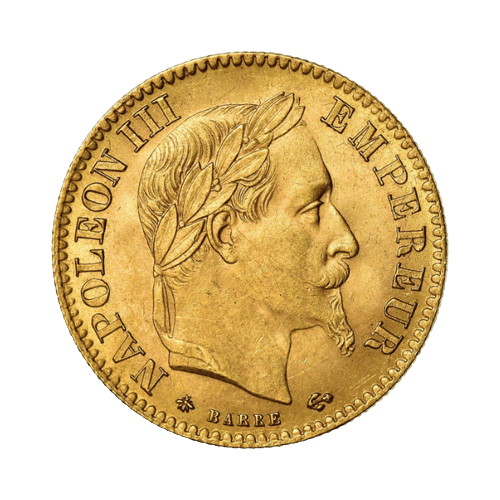 10 Френски Франка Наполеон III с венец 1861-1868