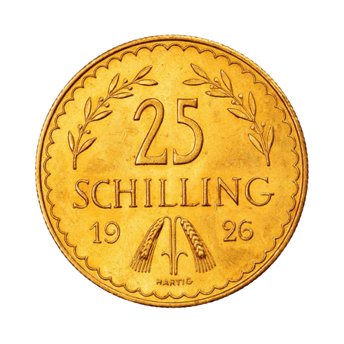 Златна Монета 25 Шилинга Австрия 1926-1934 5.88 гр.