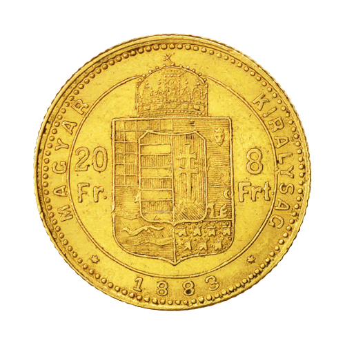 8 Златни Форинта-20 Франка Франц Йосиф I Унгария 1870-1890