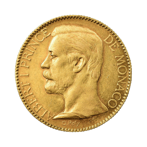 Златна Монета 100 Франка Монако 32.26 гр. Принц Албърт I 1891- 1904
