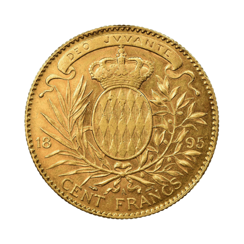 100 Златни Франка Монако Принц Албърт I 1891-1904