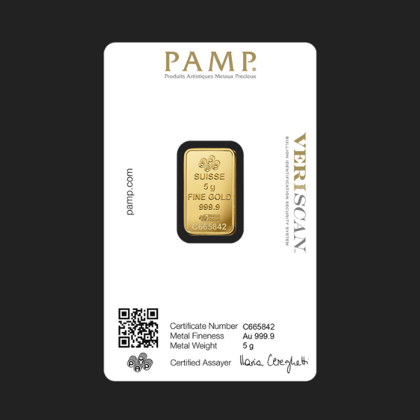 Златно Кюлче 5 гр. Pamp Fortuna Швейцария