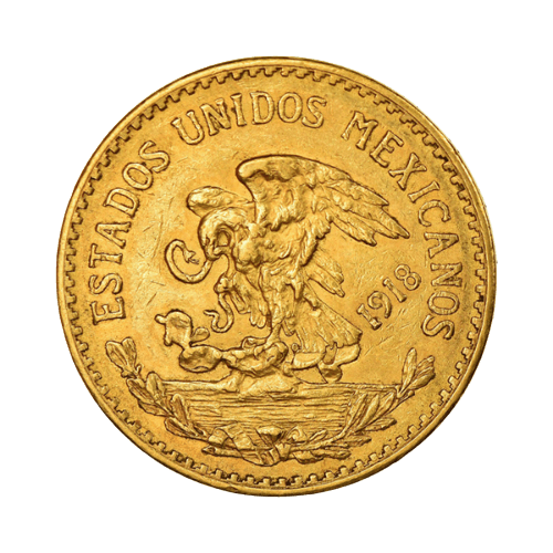 Златна Монета 20 Мексикански Песо Ацтеки 1917-1959 16.66 гр.