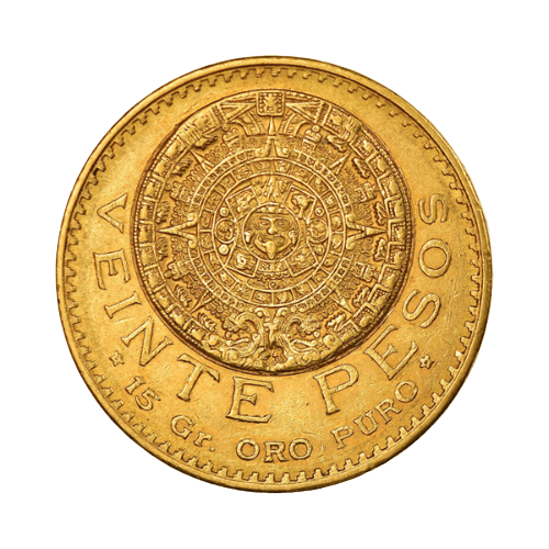 20 Златни Мексикански Песо Ацтеки 1917-1959