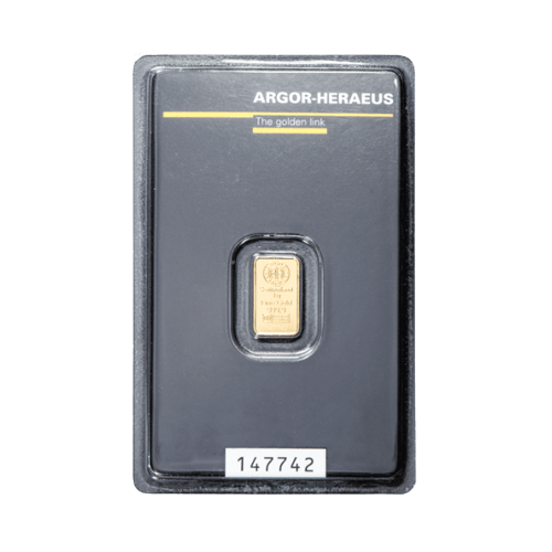 1 гр. Златно Кюлче Argor-Heraeus Швейцария Холограмна Защита