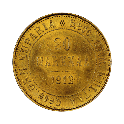 20 Марккаа Финландия Александър II/ Николай II 1878-1913 6.45 гр.