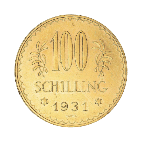 Златна Монета 100 Шилинга Австрия 1926-1934 23.52 гр.