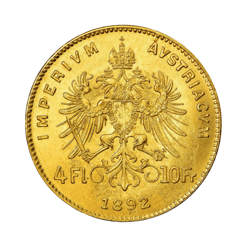 4 Златни Флорина/10 Франка Франц Йосиф I 1892