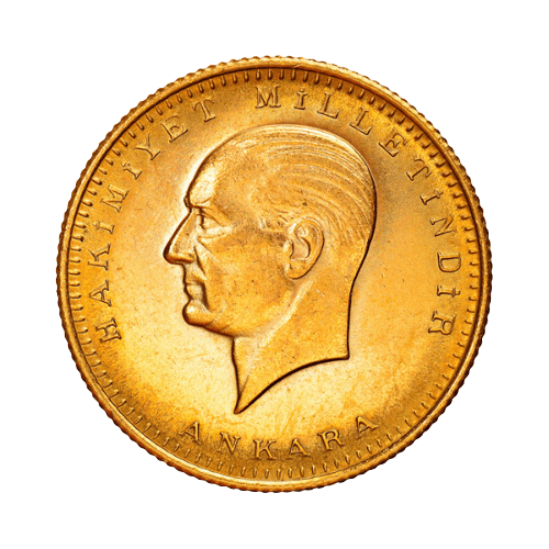7.21 гр. Златна Монета 100 Куруша Ататюрк 1923
