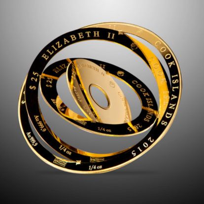 31.1 гр. Златна Армиларна Монета Valcambi Швейцария