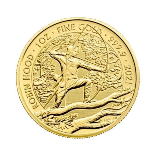 31.1 гр. Златна Монета Митове и Легенди Робин Худ 2021