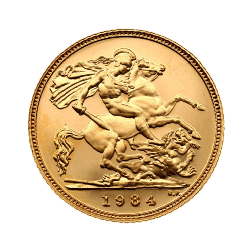 1/2 Британски Суверен Елизабет II с Корона 1980-1984