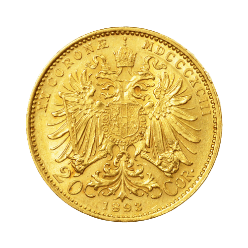 20 Златни Корони Франц-Йосиф I с венец 1892-1905