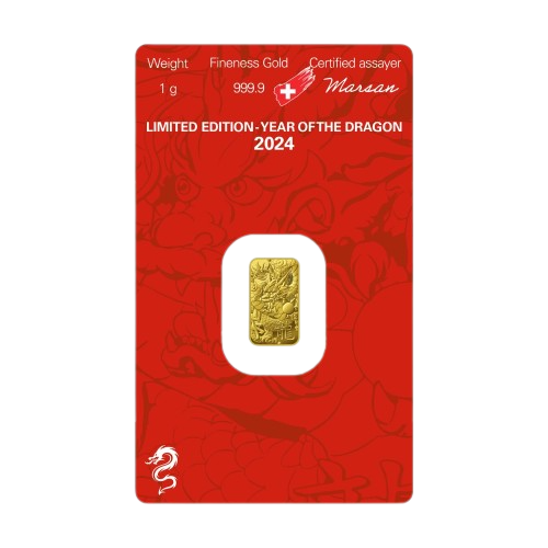 1 гр. Златно Кюлче Argor- Heraeus Лунар Дракон 2024