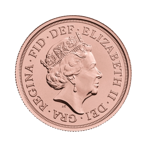 Златна Монета 15.98 гр. Двоен Британски Суверен Елизабет II 2020- 2021