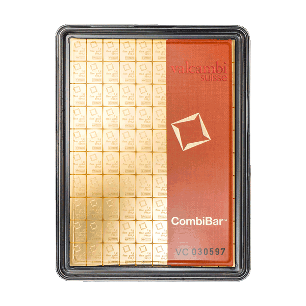 Златно кюлче Valcambi Combibar 1 гр.