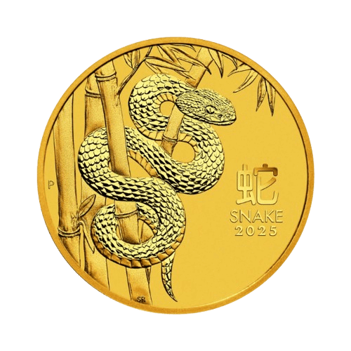 1.55 гр. Златна Монета Австралийски Лунар Змия 2025