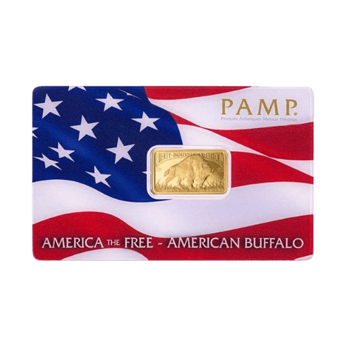 Златно Кюлче Pamp Швейцария 5 гр. Американско Бъфало