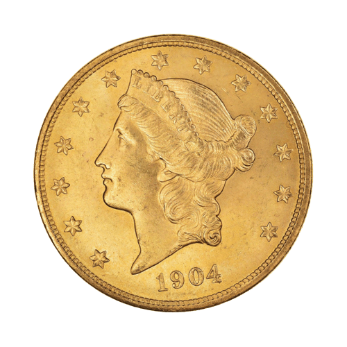 Златна Монета 20 Американски Долара Liberty Head 1850-1907 33.43 гр.