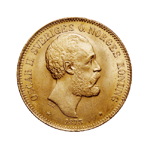 8.96 гр. 20 Шведски Крони Оскар II 1872- 1907