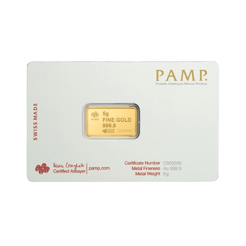 златно кюлче pamp 5 грама камбана на свободата опаковка гръб