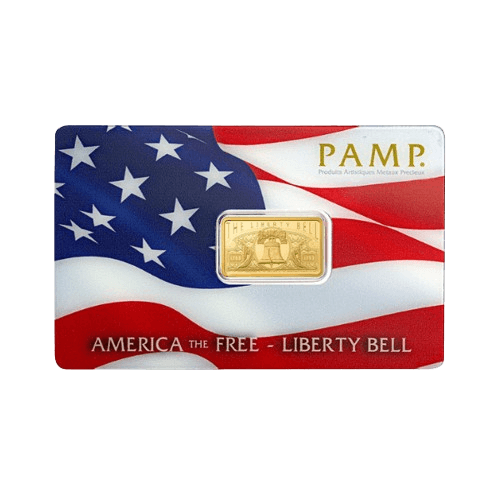 5 грама златно кюлче pamp камбана на свободата опаковка лице