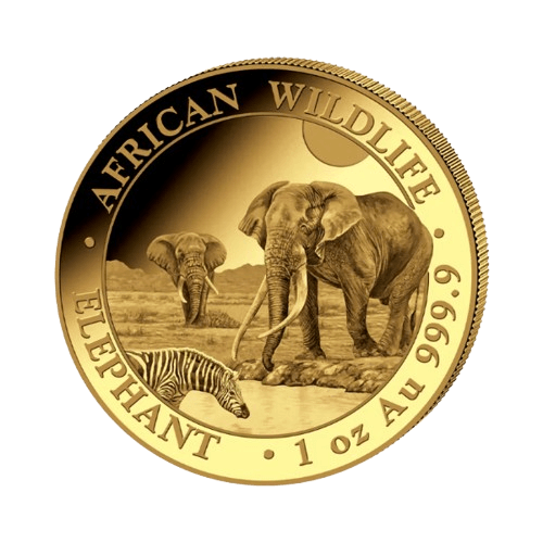 1 унция златна монета сомалийски слон 2026