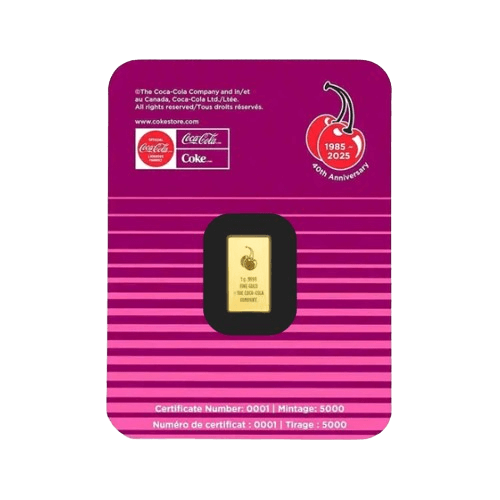 златно кюлче 1 грам coca cola cherry coke