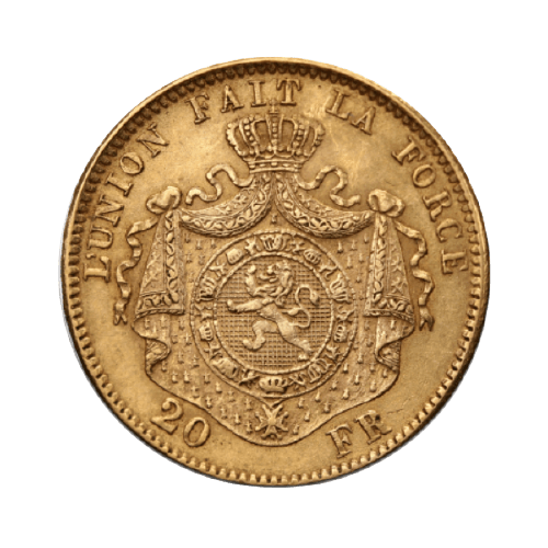 20 Златни Белгийски Франка Леополд II 1866-1882