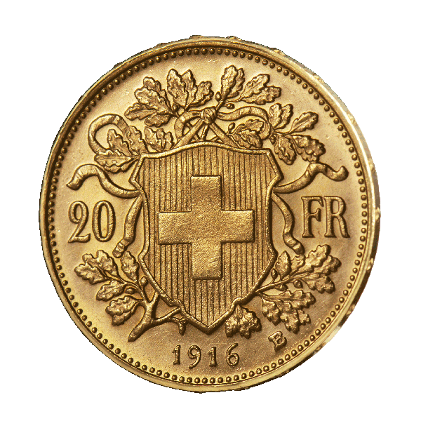20 Швейцарски Франка Вренели 1897-1949