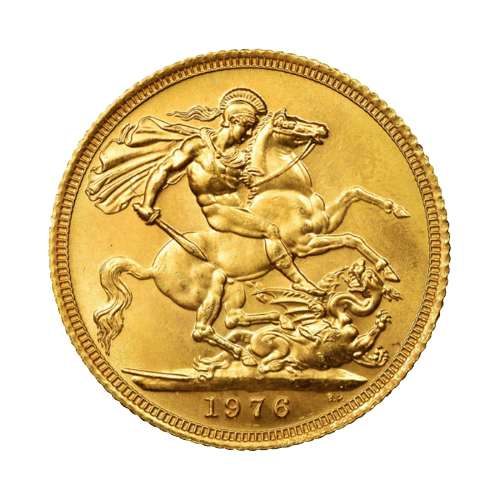 7.99 гр. Златен Британски Суверен Елизабет с Корона 1974-1984