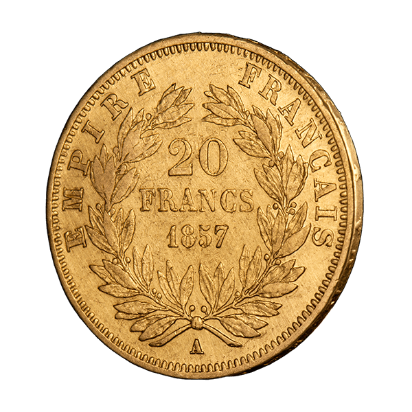 20 Френски Франка Наполеон III 1853-1860