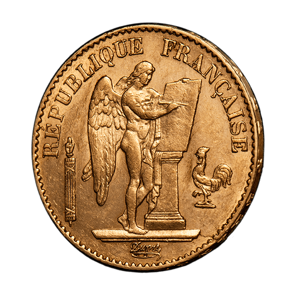 Златна Монета 20 Френски Франка Гениус 1871-1898