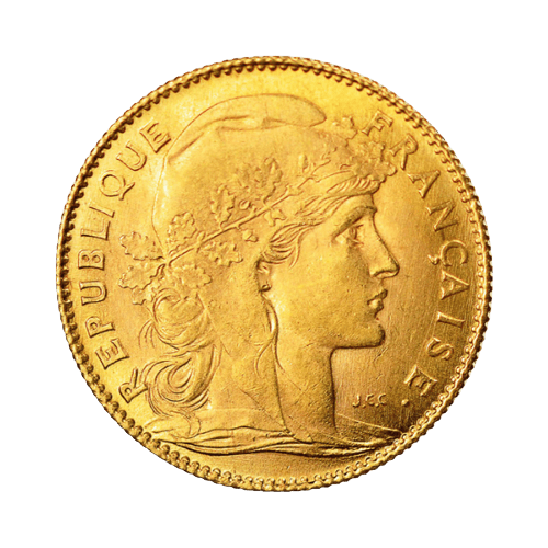 3.22 г. Златна Монета 10 Френски Франка Мариана 1899-1914