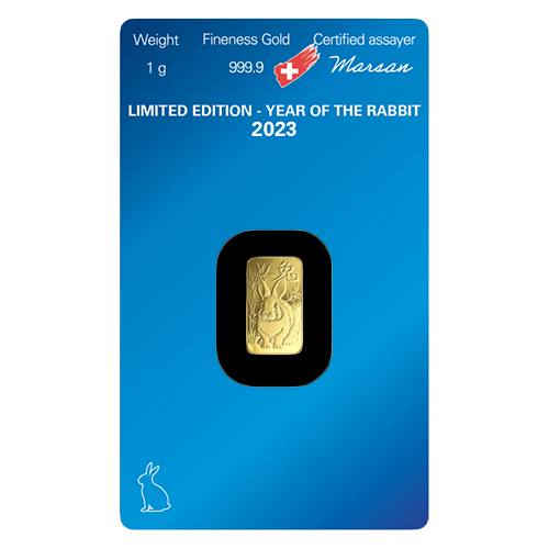 1 гр. Златно Кюлче Argor-Heraeus Лунар Заек 2023